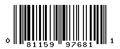 UPC barcode number 081159976811