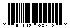 UPC barcode number 081162002200