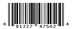 UPC barcode number 081227475024