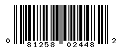 UPC barcode number 081258024482