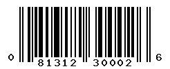 UPC barcode number 081312300026