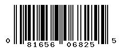 UPC barcode number 081656068255