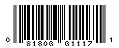 UPC barcode number 081806611171