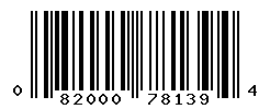 UPC barcode number 082000781394