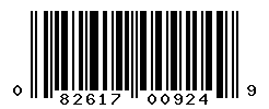 UPC barcode number 082617009249