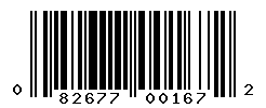 UPC barcode number 082677001672