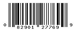 UPC barcode number 082901277699