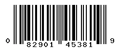 UPC 082901453819 barcode image