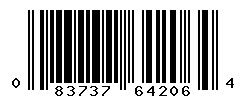 UPC barcode number 083737642064