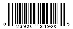 upc 083926249005 barcode image
