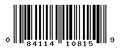 UPC barcode number 084114108159