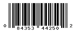 UPC barcode 084353442502