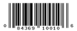 UPC barcode number 084369100106