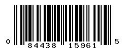 UPC barcode number 084438159615