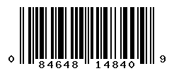 UPC barcode number 084648148409