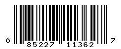 UPC barcode number 085227113627