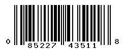 UPC barcode number 085227435118