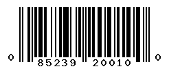 UPC barcode number 085239200100