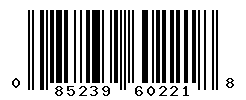 UPC barcode number 085239602218