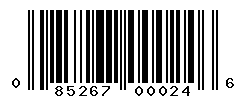 UPC barcode number 085267000246