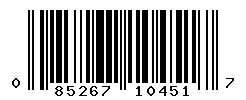 UPC barcode number 085267104517
