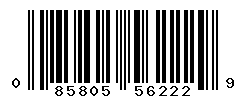 UPC barcode number 085805562229