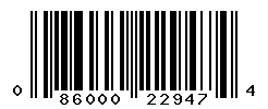 UPC barcode number 086000229474