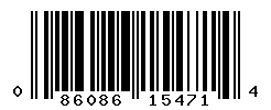UPC barcode number 086086154714