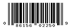 UPC barcode number 086156022509