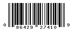 UPC barcode number 086429274109