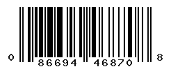 UPC barcode number 086694468708