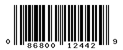 UPC barcode number 086800124429