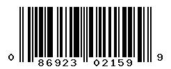 UPC barcode number 086923021599