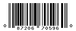 UPC barcode number 087206705960