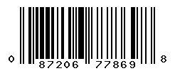 UPC barcode number 087206778698