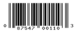 UPC barcode 087547001103
