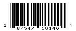 UPC barcode number 087547161401