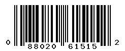 UPC barcode number 088020615152