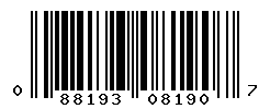 UPC barcode number 088193081907