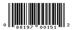 UPC barcode number 088197001512