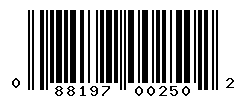 upc 088197002502 barcode image