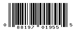 UPC barcode 088197019555