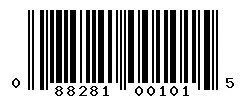 UPC barcode 088281001015