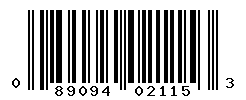 UPC barcode number 089094021153