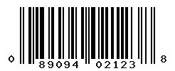 UPC barcode number 089094021238