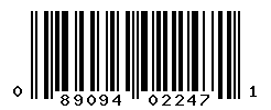 UPC barcode number 089094022471