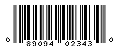 UPC barcode number 089094023430