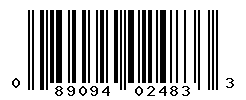 UPC barcode number 089094024833