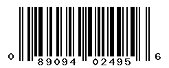 UPC barcode number 089094024956