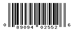 UPC barcode number 089094025526